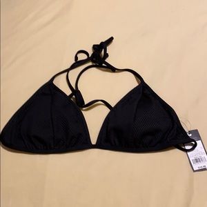 Triangle black bikini top